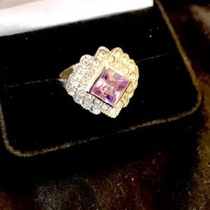 STERLING SILVER AMETHYST RING!